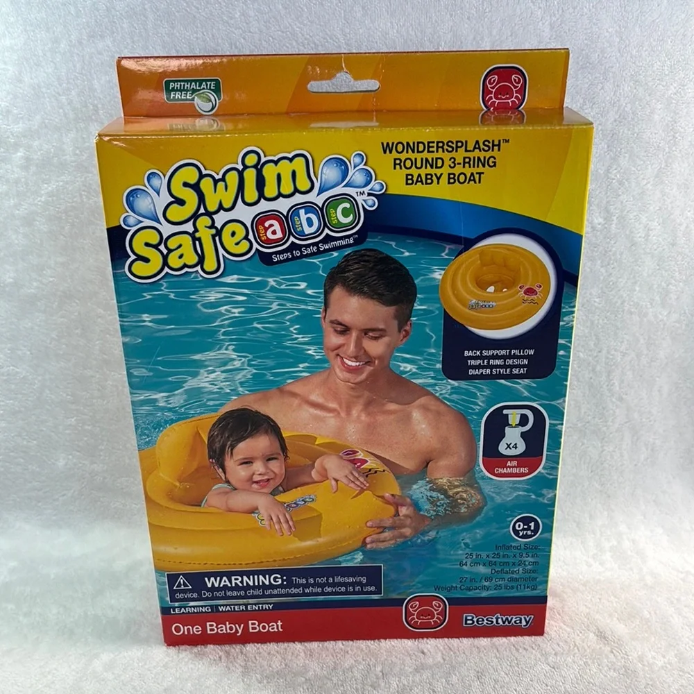 Swim Safe Wondersplash Baby Float Seat 2-Pack NEW Pool Ring Boat